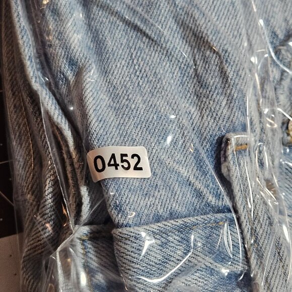 Agolde Riley High Rise Straight Crop Jeans Womens 23 Light Wash Distressed 100% - Picture 16 of 16